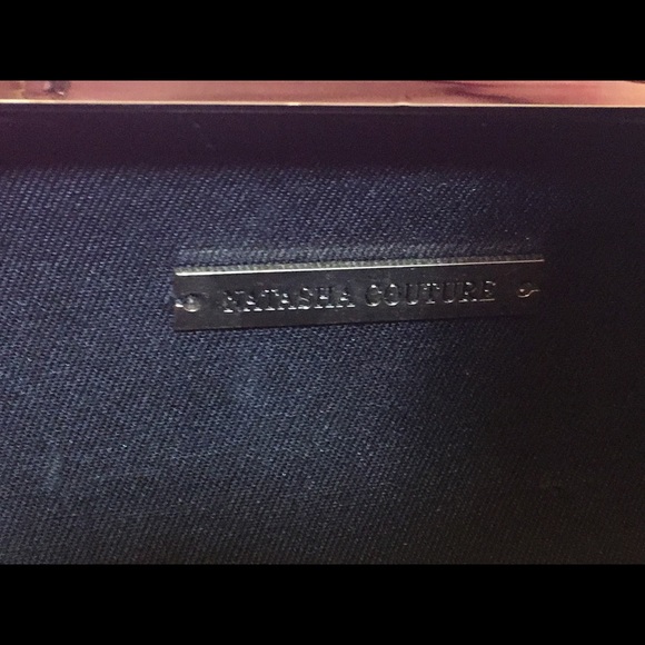 SOLD! Natasha Couture Jeweled Studded Clutch NWT - Picture 8 of 8